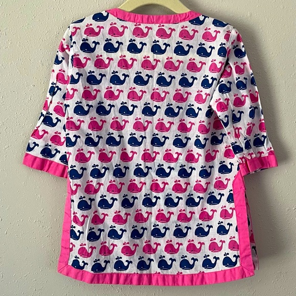 Pottery Barn Kids Blue/Pink Whale Swim Cover Up Size 12-18 - Picture 4 of 5